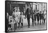 Policeman Helping Schoolchildren across the Road, East End, London, 1926-1927-null-Framed Stretched Canvas