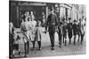 Policeman Helping Schoolchildren across the Road, East End, London, 1926-1927-null-Stretched Canvas