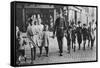 Policeman Helping Schoolchildren across the Road, East End, London, 1926-1927-null-Framed Stretched Canvas