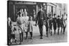 Policeman Helping Schoolchildren across the Road, East End, London, 1926-1927-null-Stretched Canvas