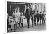 Policeman Helping Schoolchildren across the Road, East End, London, 1926-1927-null-Framed Giclee Print