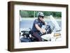 Policeman on 1994 Harley Davidson, Austin Texas-null-Framed Photographic Print