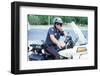 Policeman on 1994 Harley Davidson, Austin Texas-null-Framed Photographic Print