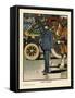 Policeman on Traffic Duty-Charles Robinson-Framed Stretched Canvas