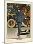 Policeman on Traffic Duty-Charles Robinson-Mounted Art Print