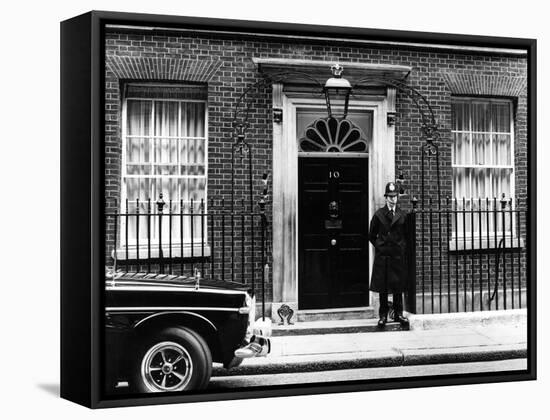 Policeman Outside No. 10-null-Framed Stretched Canvas