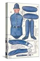 Policeman Paperdoll-null-Stretched Canvas