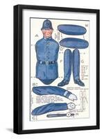 Policeman Paperdoll-null-Framed Art Print