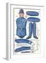 Policeman Paperdoll-null-Framed Art Print