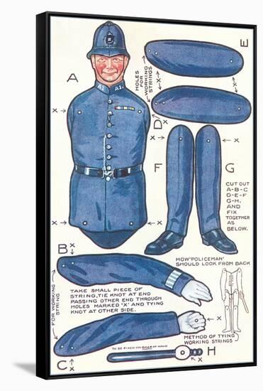 Policeman Paperdoll-null-Framed Stretched Canvas
