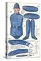 Policeman Paperdoll-null-Stretched Canvas