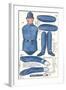 Policeman Paperdoll-null-Framed Art Print