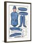 Policeman Paperdoll-null-Framed Art Print