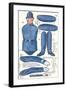 Policeman Paperdoll-null-Framed Art Print