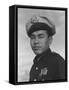 Policeman Sam Bozono at Manzanar, 1943-Ansel Adams-Framed Stretched Canvas