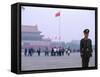 Policeman, Tiananmen Square, Beijing, China-Bill Bachmann-Framed Stretched Canvas