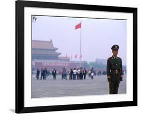 Policeman, Tiananmen Square, Beijing, China-Bill Bachmann-Framed Photographic Print