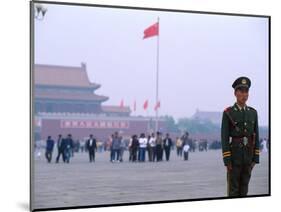 Policeman, Tiananmen Square, Beijing, China-Bill Bachmann-Mounted Photographic Print