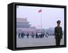 Policeman, Tiananmen Square, Beijing, China-Bill Bachmann-Framed Stretched Canvas