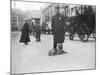 Policeman with Dog-null-Mounted Photographic Print