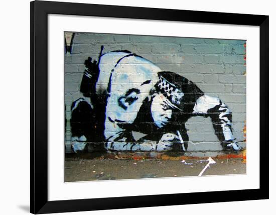 Policeman-Banksy-Framed Giclee Print