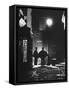 Policemen from Scotland Yard Patrolling the Street at Night-David Scherman-Framed Stretched Canvas