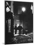 Policemen from Scotland Yard Patrolling the Street at Night-David Scherman-Mounted Photographic Print