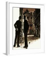 Policemen Patrol the Slums of Glasgow-null-Framed Giclee Print