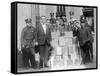 Policemen Posing with Collected Moonshine Photograph - Washington, DC-Lantern Press-Framed Stretched Canvas