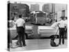 Policemen Watch as 'Freedom Riders' Arrive in Jackson, Mississippi, May 24, 1961-null-Stretched Canvas