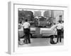 Policemen Watch as 'Freedom Riders' Arrive in Jackson, Mississippi, May 24, 1961-null-Framed Photo