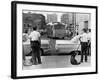 Policemen Watch as 'Freedom Riders' Arrive in Jackson, Mississippi, May 24, 1961-null-Framed Photo