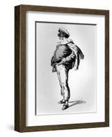 Polichinelle, Depicted in the Stage Costume of 1685, 1860 (Litho)-Maurice Sand-Framed Giclee Print