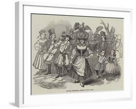 Polish Costumes, Fete of the Cock-null-Framed Giclee Print