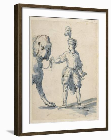 Polish Dwarf Leading a Dog-Inigo Jones-Framed Giclee Print