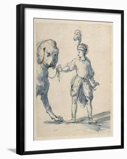 Polish Dwarf Leading a Dog-Inigo Jones-Framed Giclee Print