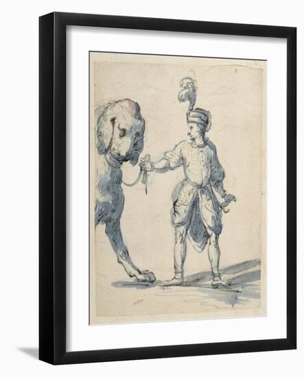 Polish Dwarf Leading a Dog-Inigo Jones-Framed Giclee Print