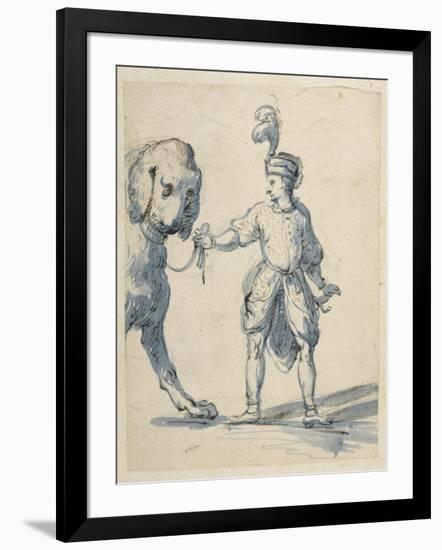 Polish Dwarf Leading a Dog-Inigo Jones-Framed Giclee Print