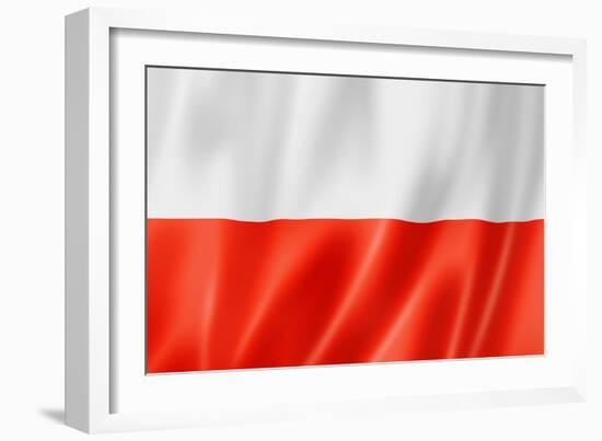 Polish Flag-daboost-Framed Art Print