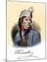 Polish General Tadeusz Kosciuszko with His Autograph-null-Mounted Giclee Print