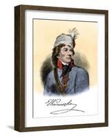 Polish General Tadeusz Kosciuszko with His Autograph-null-Framed Giclee Print