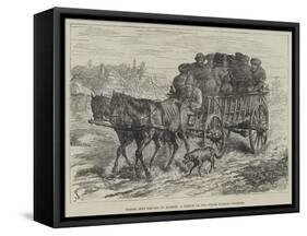 Polish Jews Driving to Market, a Sketch on the Polish Russian Frontier-Johann Nepomuk Schonberg-Framed Stretched Canvas