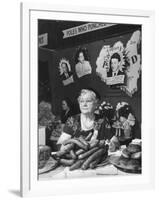 Polish Kielbasa Sausage Piled Among the Various Foods at the Women's International Exposition-Nina Leen-Framed Photographic Print