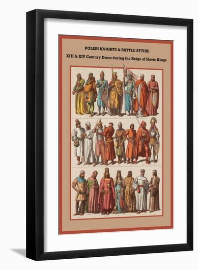 Polish Knights and Battle Attire XIII and XIV Century-Friedrich Hottenroth-Framed Art Print