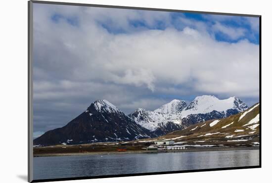 Polish research station in the Hornsund, Burgerbukta, Spitsbergen, Svalbard islands.-Sergio Pitamitz-Mounted Photographic Print