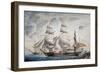 Polish Ship Our Lady of Rosario Attacked and Conquered by British Ships-null-Framed Giclee Print