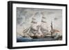 Polish Ship Our Lady of Rosario Attacked and Conquered by British Ships-null-Framed Giclee Print