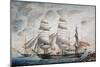 Polish Ship Our Lady of Rosario Attacked and Conquered by British Ships-null-Mounted Giclee Print