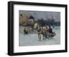 Polish Winter Landscape with Sleds-Alfred von Wierusz-Kowalski-Framed Giclee Print