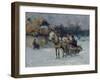Polish Winter Landscape with Sleds-Alfred von Wierusz-Kowalski-Framed Giclee Print